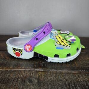 CROCS Kids Sandals in Green and Purple